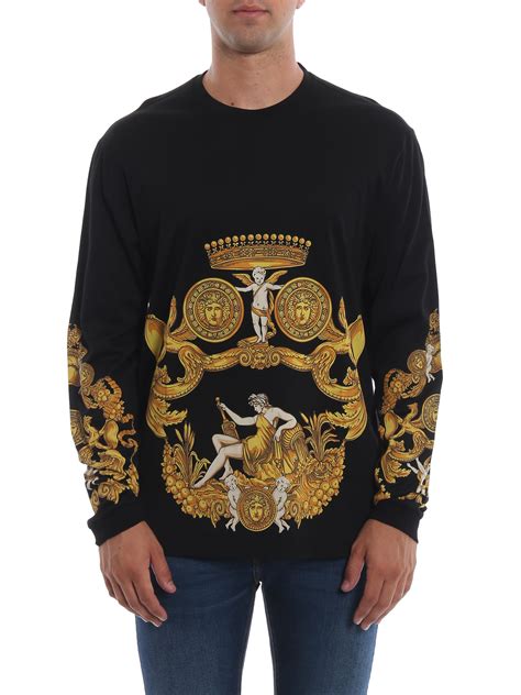 versace collection men's t shirt|versace long sleeve shirt men.